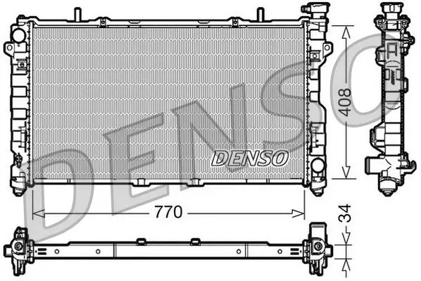 Handler.Part Radiator, engine cooling Denso DRM06012 1