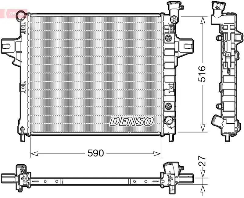 Handler.Part Radiator, engine cooling Denso DRM06031 1