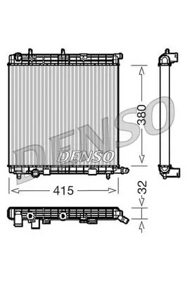 Handler.Part Radiator, engine cooling Denso DRM07010 1