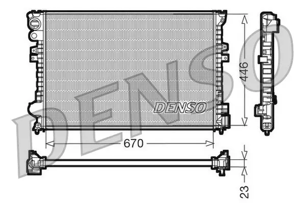 Handler.Part Radiator, engine cooling Denso DRM07055 1