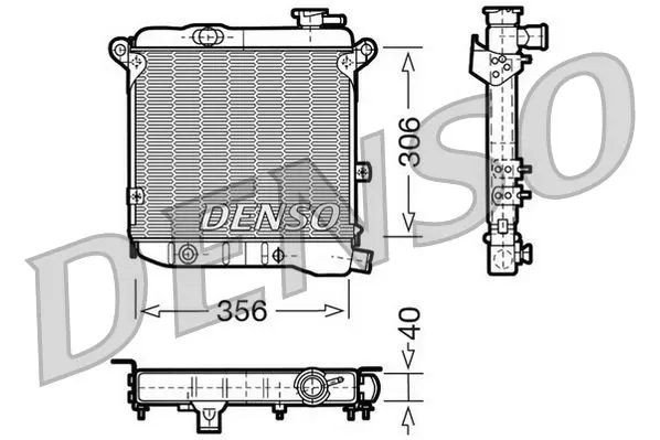 Handler.Part Radiator, engine cooling Denso DRM09002 1