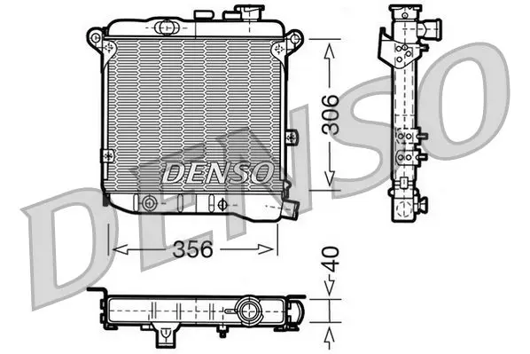 Handler.Part Radiator, engine cooling Denso DRM09003 1