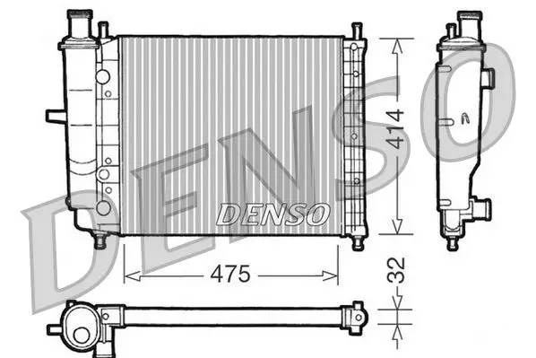 Handler.Part Radiator, engine cooling Denso DRM09028 1