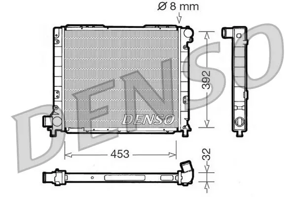 Handler.Part Radiator, engine cooling Denso DRM09052 1