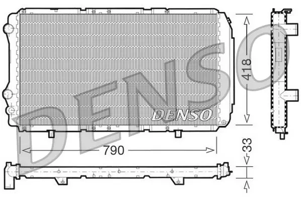 Handler.Part Radiator, engine cooling Denso DRM09076 1