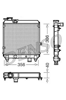 Handler.Part Radiator, engine cooling Denso DRM09081 1