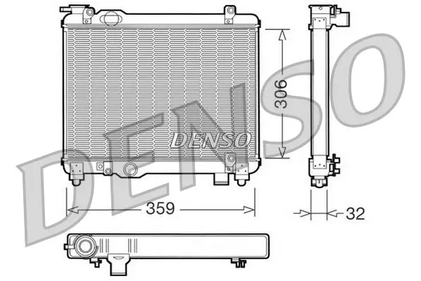 Handler.Part Radiator, engine cooling Denso DRM09082 1