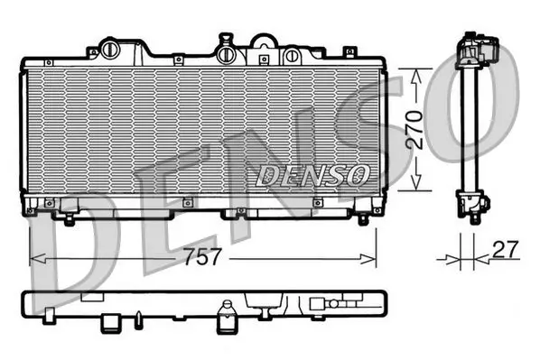 Handler.Part Radiator, engine cooling Denso DRM09091 1