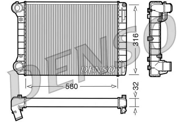 Handler.Part Radiator, engine cooling Denso DRM09101 1