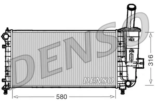 Handler.Part Radiator, engine cooling Denso DRM09102 1