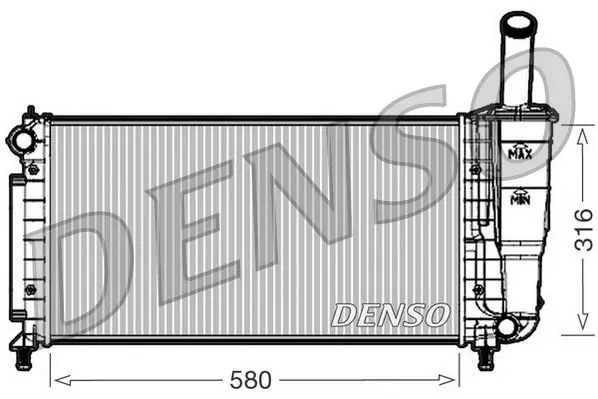 Handler.Part Radiator, engine cooling Denso DRM09105 1