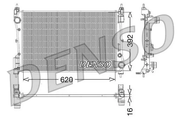 Handler.Part Radiator, engine cooling Denso DRM09114 1