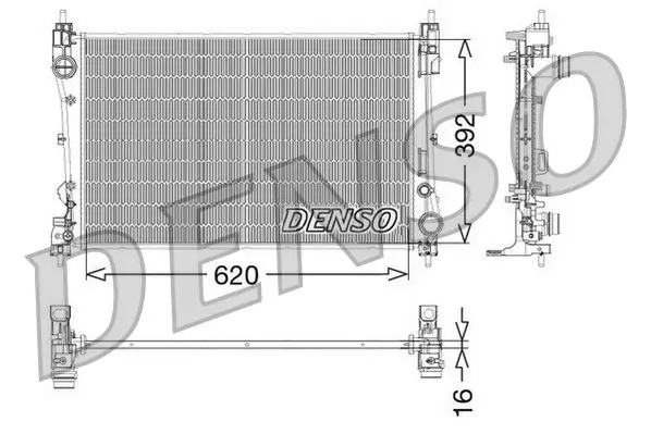 Handler.Part Radiator, engine cooling Denso DRM09115 1