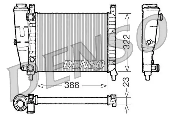 Handler.Part Radiator, engine cooling Denso DRM09142 1