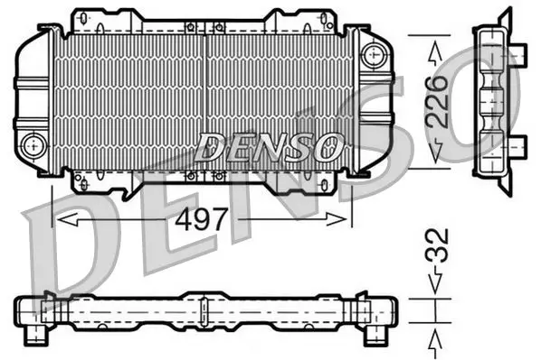 Handler.Part Radiator, engine cooling Denso DRM10015 1