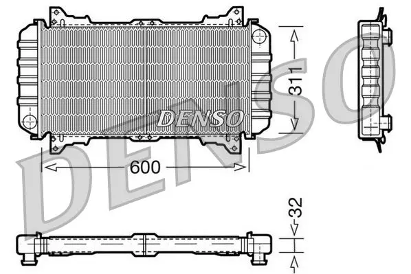 Handler.Part Radiator, engine cooling Denso DRM10016 1