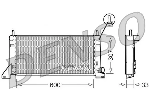 Handler.Part Radiator, engine cooling Denso DRM10020 1