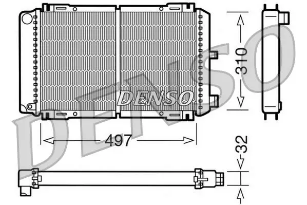 Handler.Part Radiator, engine cooling Denso DRM10031 1