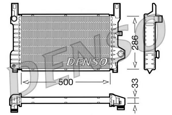 Handler.Part Radiator, engine cooling Denso DRM10036 1