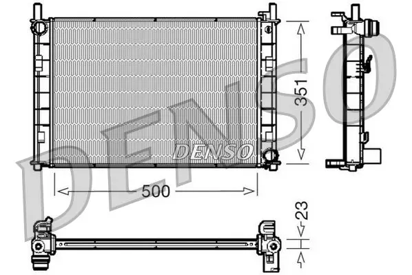 Handler.Part Radiator, engine cooling Denso DRM10045 1