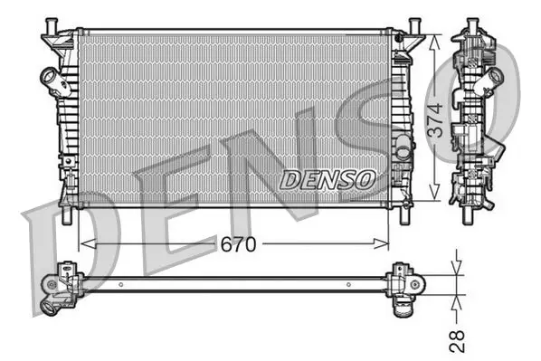 Handler.Part Radiator, engine cooling Denso DRM10074 1