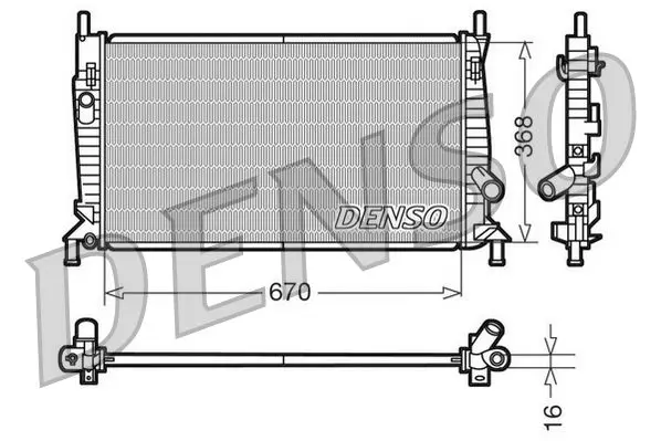 Handler.Part Radiator, engine cooling Denso DRM10075 1