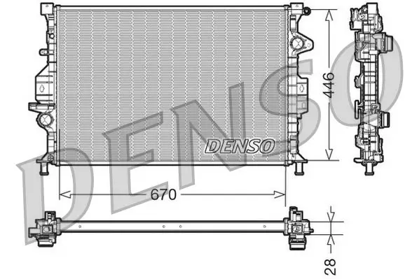 Handler.Part Radiator, engine cooling Denso DRM10088 1