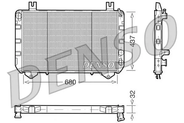 Handler.Part Radiator, engine cooling Denso DRM10093 1