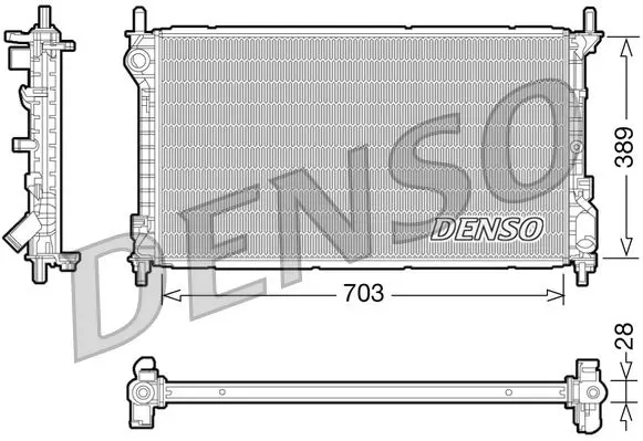 Handler.Part Radiator, engine cooling Denso DRM10109 1