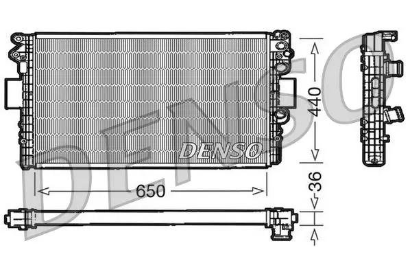 Handler.Part Radiator, engine cooling Denso DRM12004 1