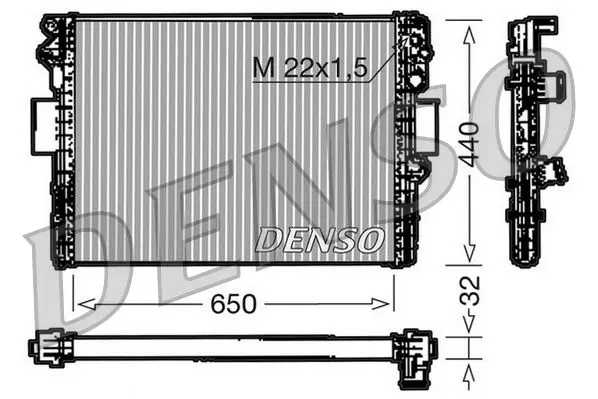 Handler.Part Radiator, engine cooling Denso DRM12005 1