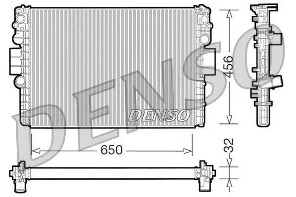 Handler.Part Radiator, engine cooling Denso DRM12006 1