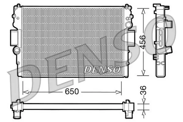 Handler.Part Radiator, engine cooling Denso DRM12007 1