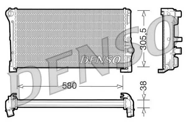 Handler.Part Radiator, engine cooling Denso DRM13010 1