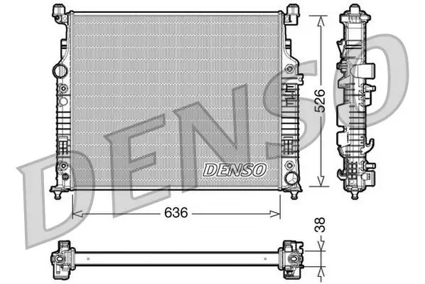 Handler.Part Radiator, engine cooling Denso DRM17006 1