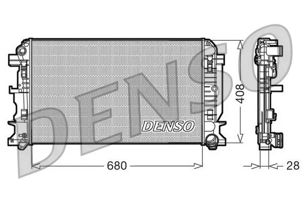 Handler.Part Radiator, engine cooling Denso DRM17009 1