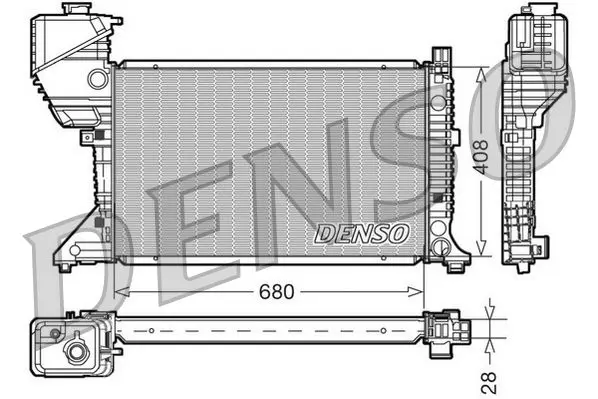 Handler.Part Radiator, engine cooling Denso DRM17015 1