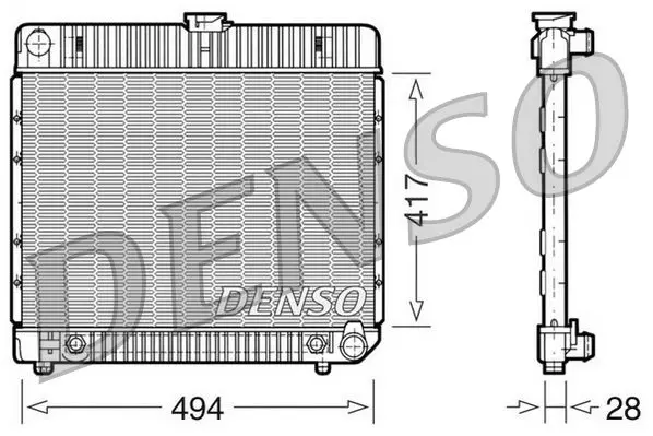 Handler.Part Radiator, engine cooling Denso DRM17021 1