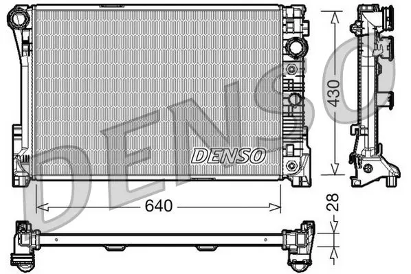 Handler.Part Radiator, engine cooling Denso DRM17043 1