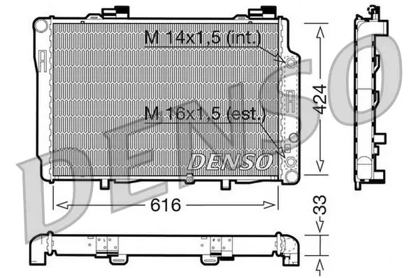 Handler.Part Radiator, engine cooling Denso DRM17071 1