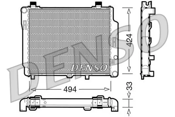 Handler.Part Radiator, engine cooling Denso DRM17074 1