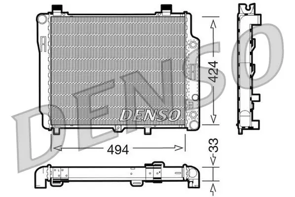 Handler.Part Radiator, engine cooling Denso DRM17075 1