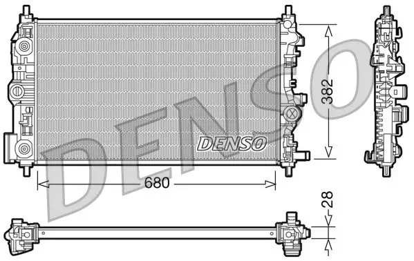 Handler.Part Radiator, engine cooling Denso DRM20009 1