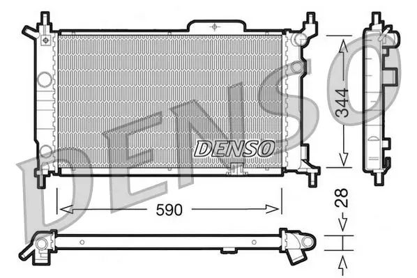 Handler.Part Radiator, engine cooling Denso DRM20015 1