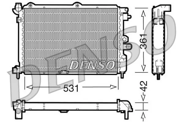 Handler.Part Radiator, engine cooling Denso DRM20025 1