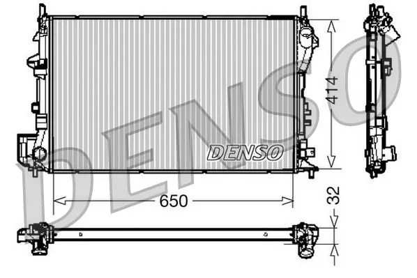 Handler.Part Radiator, engine cooling Denso DRM20029 1