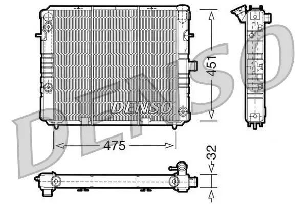 Handler.Part Radiator, engine cooling Denso DRM20075 1