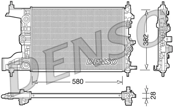 Handler.Part Radiator, engine cooling Denso DRM20097 1