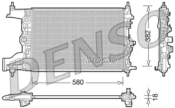 Handler.Part Radiator, engine cooling Denso DRM20099 1