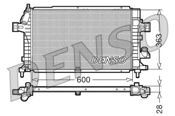 Handler.Part Radiator, engine cooling Denso DRM20100 1